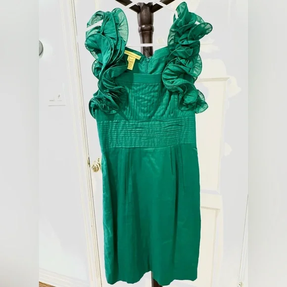 emerald green pencil dress Emerald Crushed Velvet Angle Dress – Jennafer Grace main image 1
